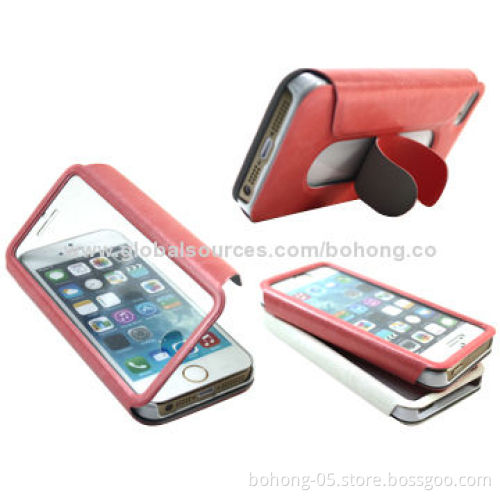 Flip Case for iPhone5s, Spring Metal Kickstand